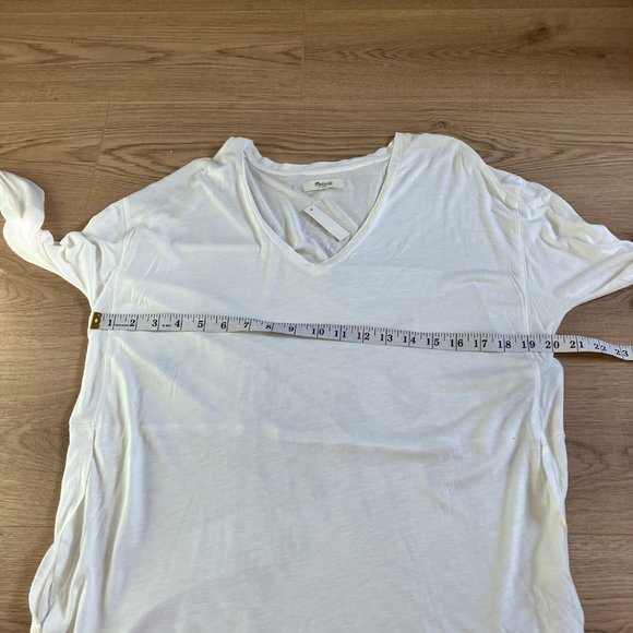 Madewell NWT anthem long sleeve v-neck tee white size medium - Picture 7 of 8